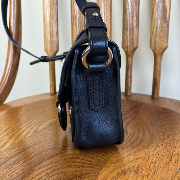 Radley London Small Crossbody Bag w Scottie Dog Logo Black Leather Retro - Picture 5 of 16